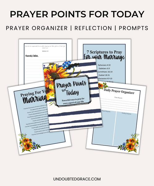 Prayer Points for Today Journal - Printable