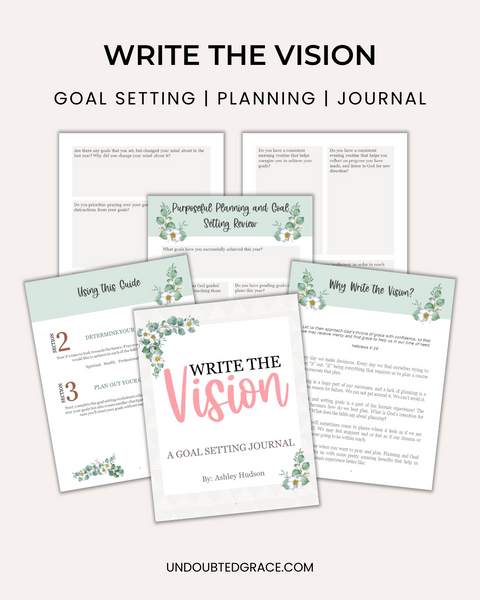Write the Vision Goal Setting Journal - Printable