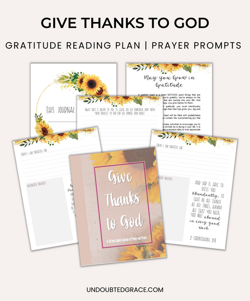 Give Thanks to God Gratitude Journal - Printable