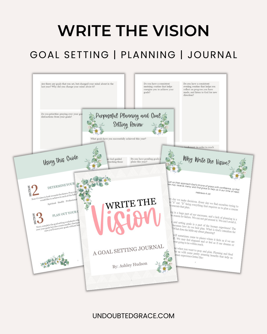 Write the Vision Goal Setting Journal - Printable – Undoubted Grace