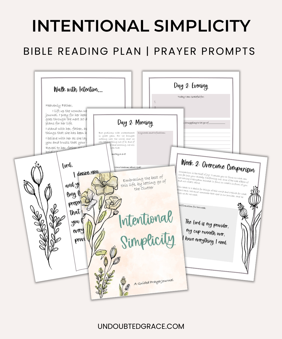 Intentional Simplicity Journal - Printable – Undoubted Grace