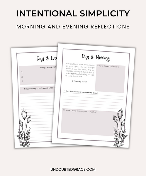 Intentional Simplicity Journal - Printable